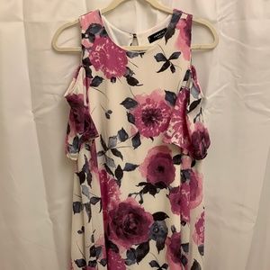 Upparel Floral Cold Shoulder Dress